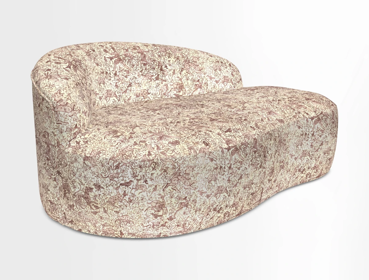 Arc small sofa in Wave Blueberry