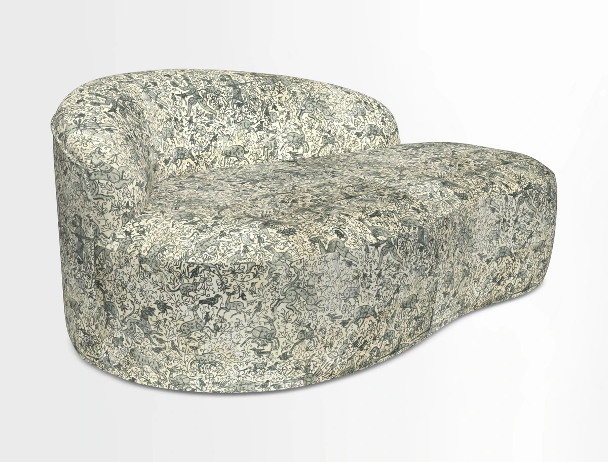 Arc small sofa in Wave Blueberry