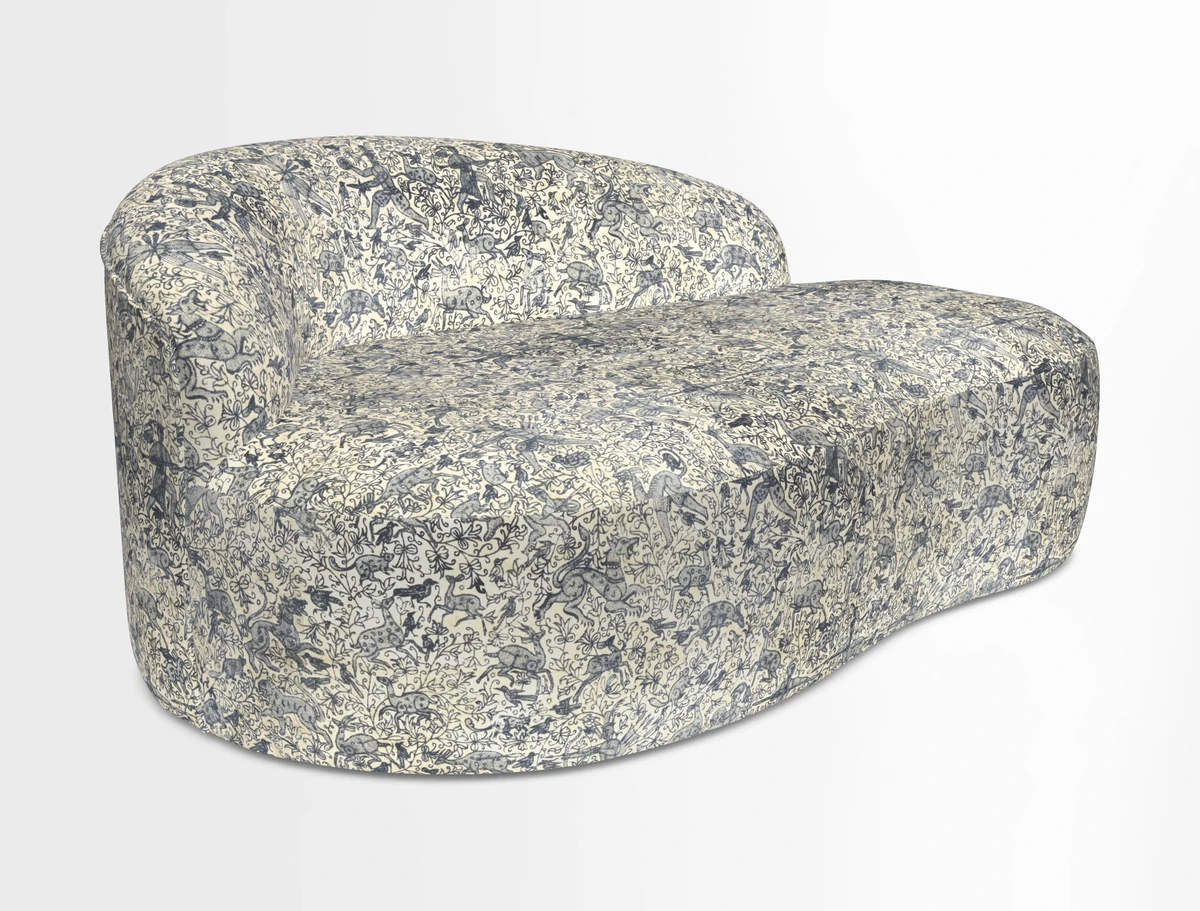 Arc small sofa in Wave Blueberry