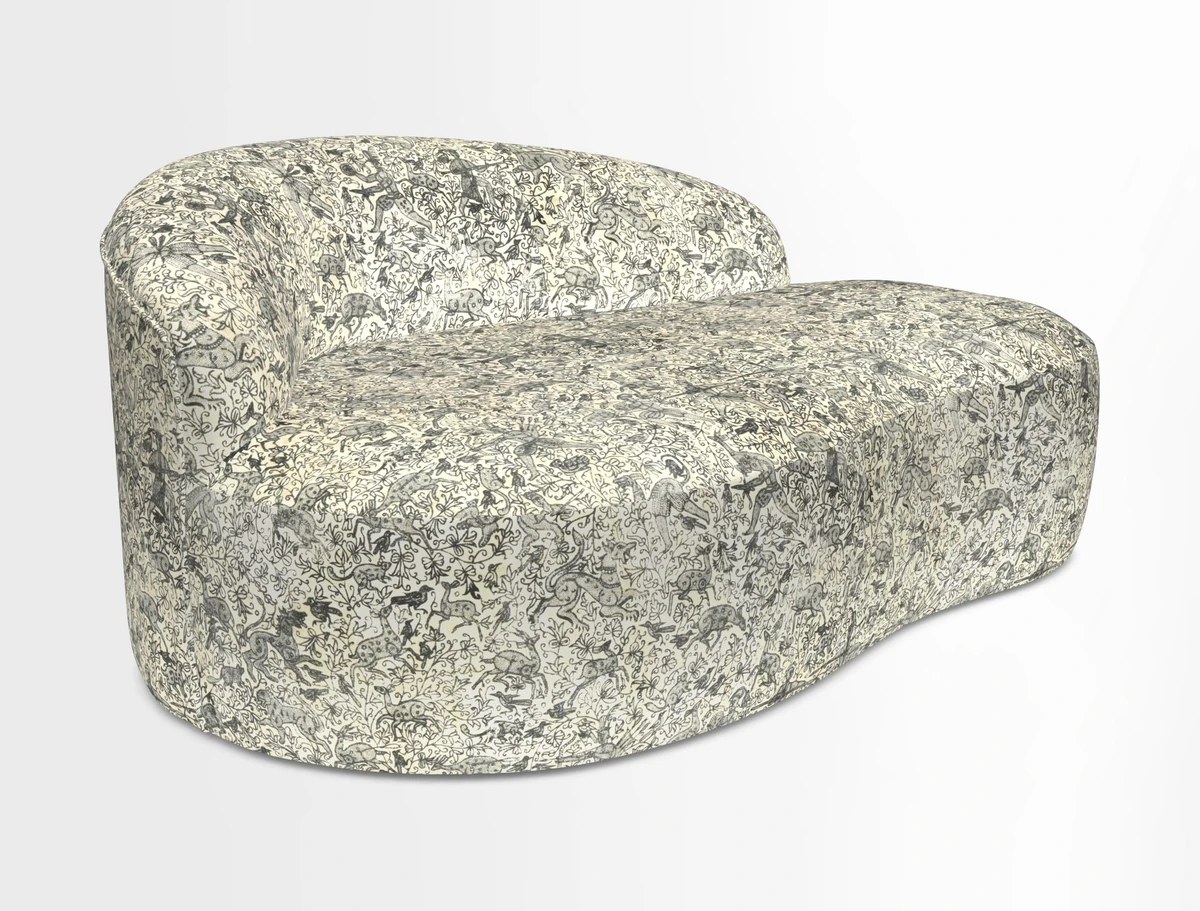Arc small sofa in Wave Blueberry