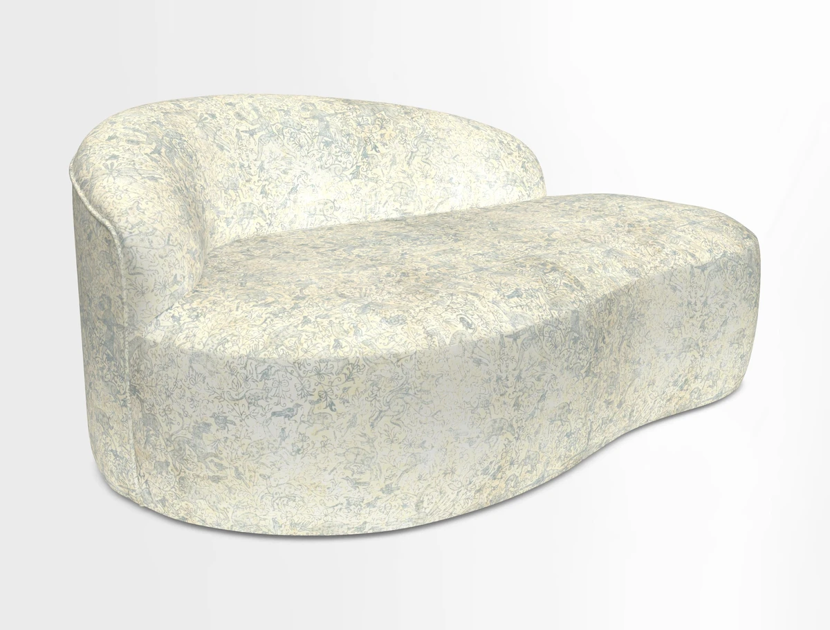 Arc small sofa in Wave Blueberry