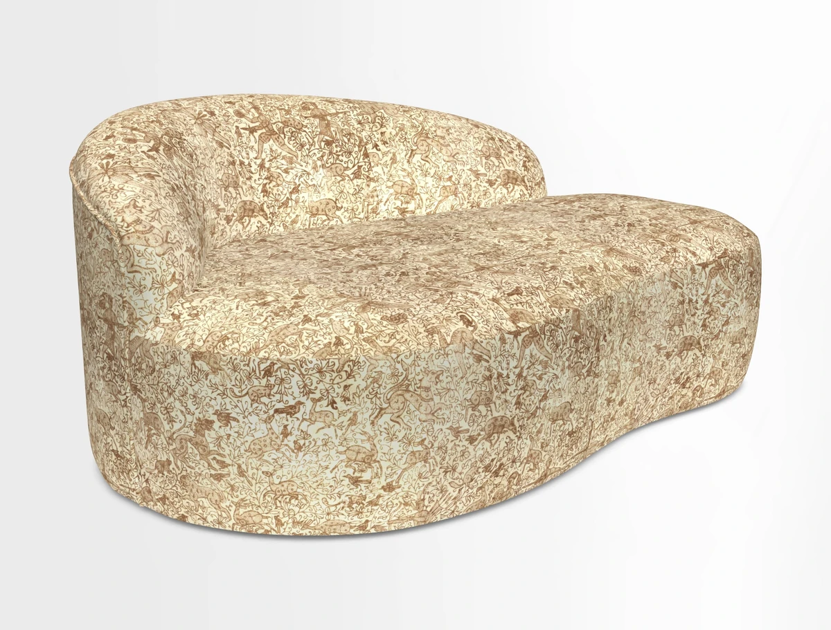 Arc small sofa in Wave Blueberry
