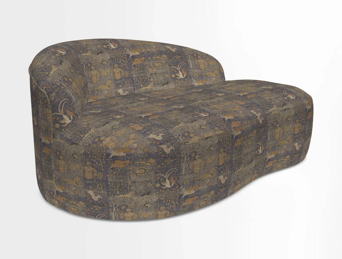 Arc small sofa in Wave Blueberry