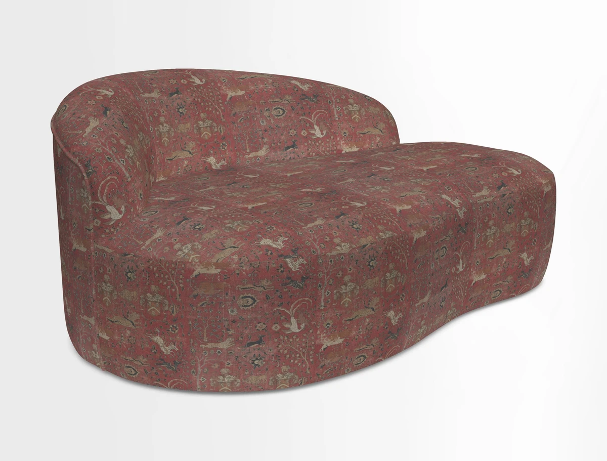 Arc small sofa in Wave Blueberry