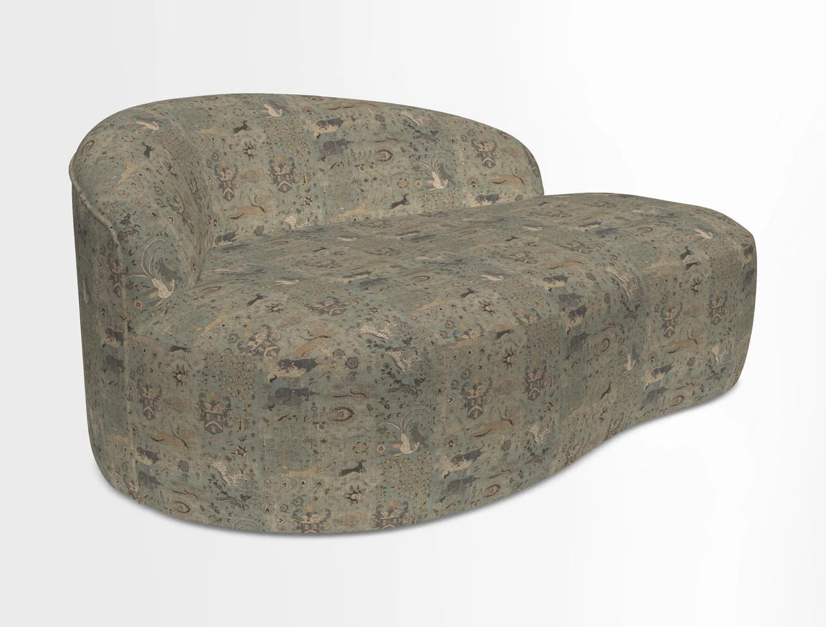 Arc small sofa in Wave Blueberry