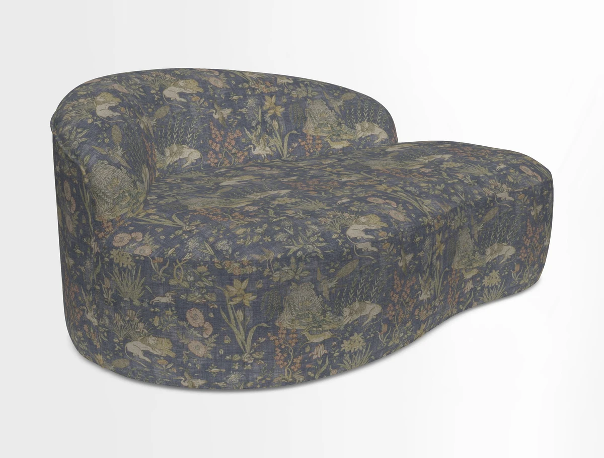 Arc small sofa in Wave Blueberry