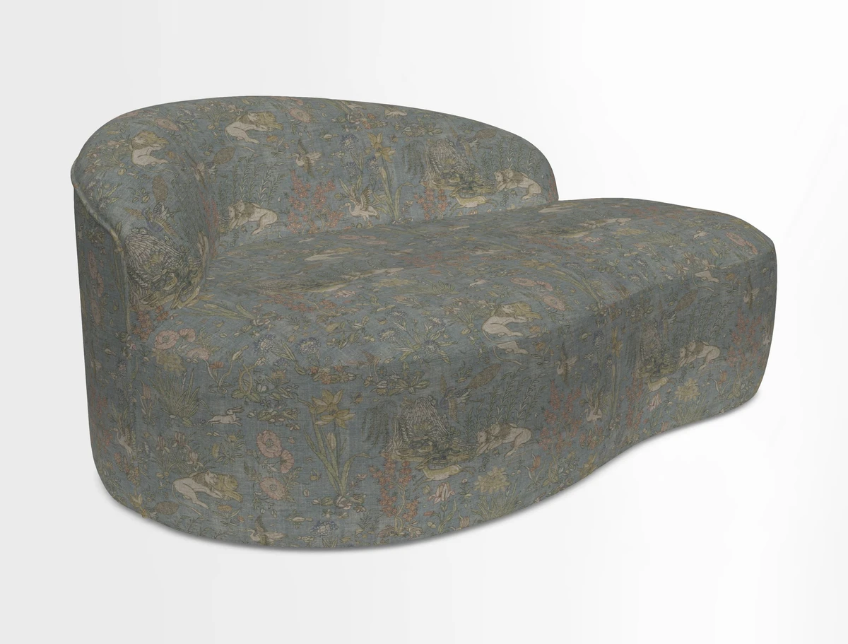 Arc small sofa in Wave Blueberry