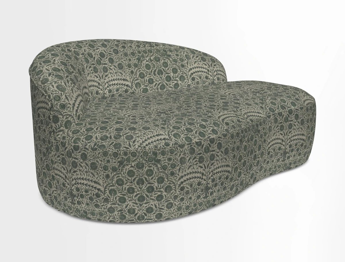 Arc small sofa in Wave Blueberry