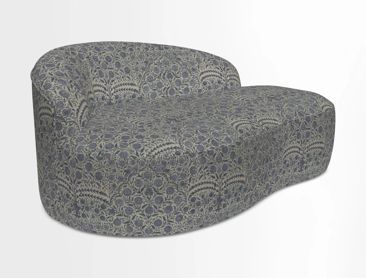Arc small sofa in Wave Blueberry