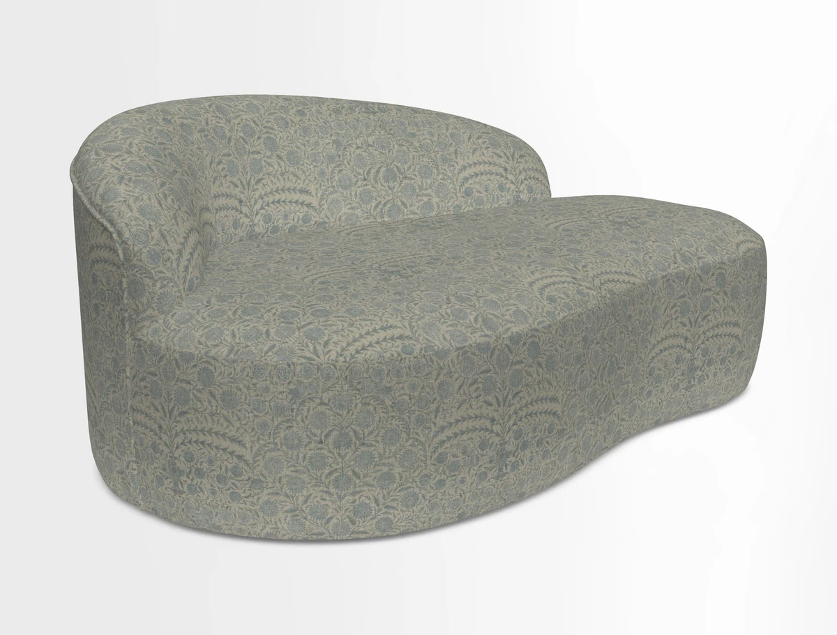 Arc small sofa in Wave Blueberry