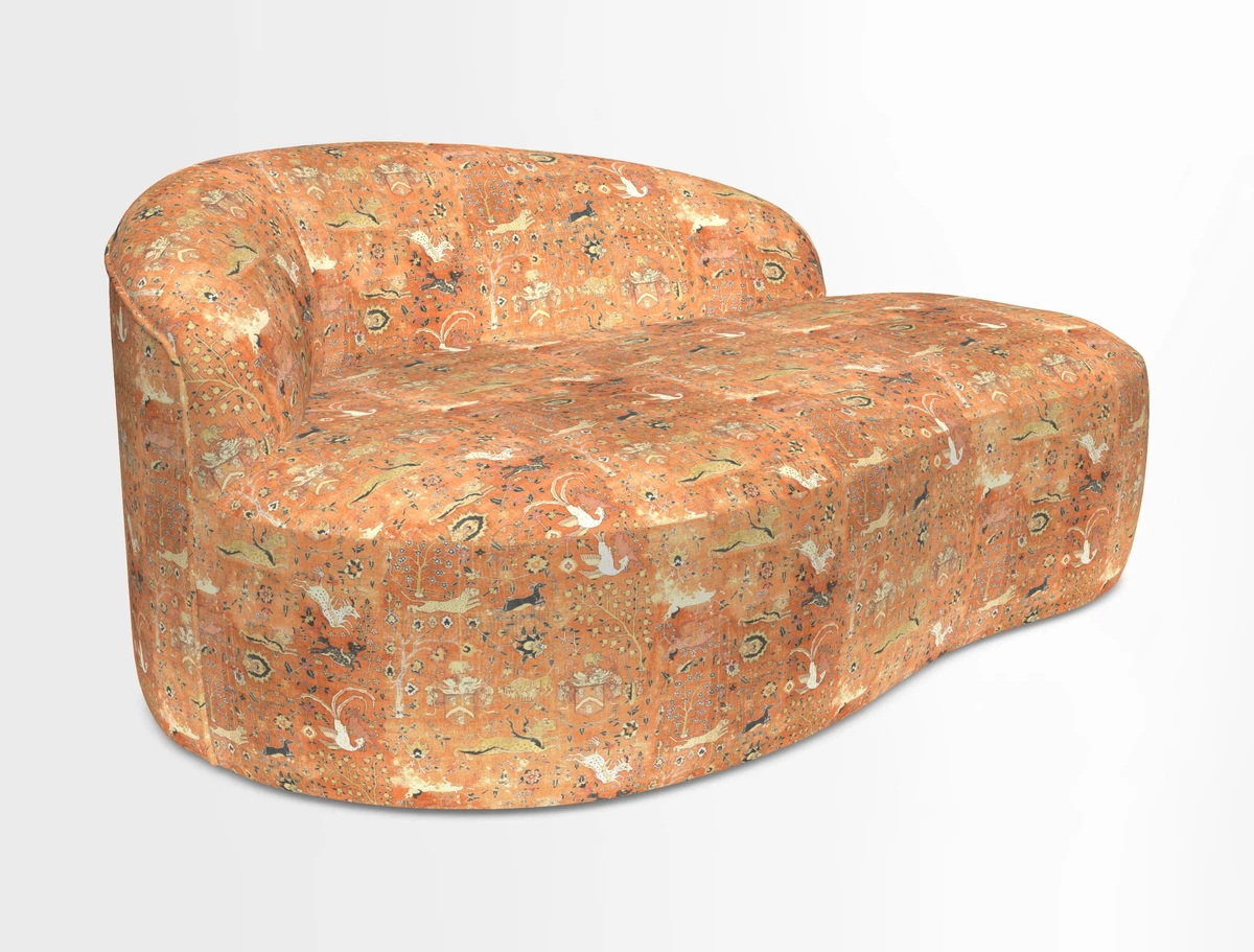 Arc small sofa in Wave Blueberry