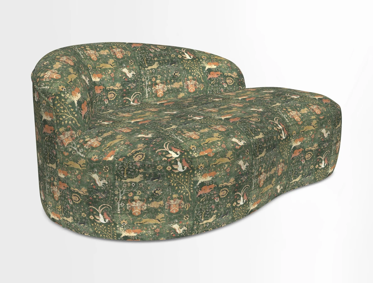 Arc small sofa in Wave Blueberry