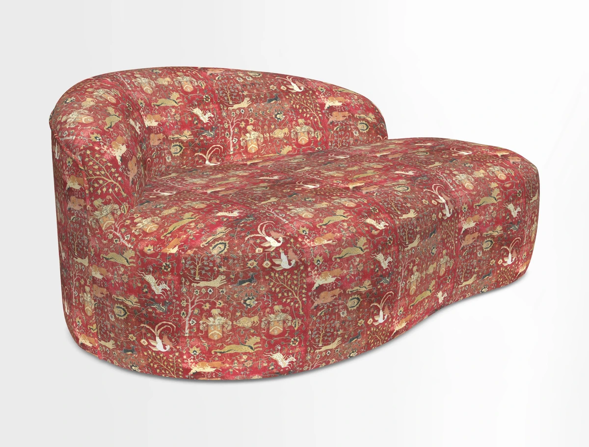 Arc small sofa in Wave Blueberry