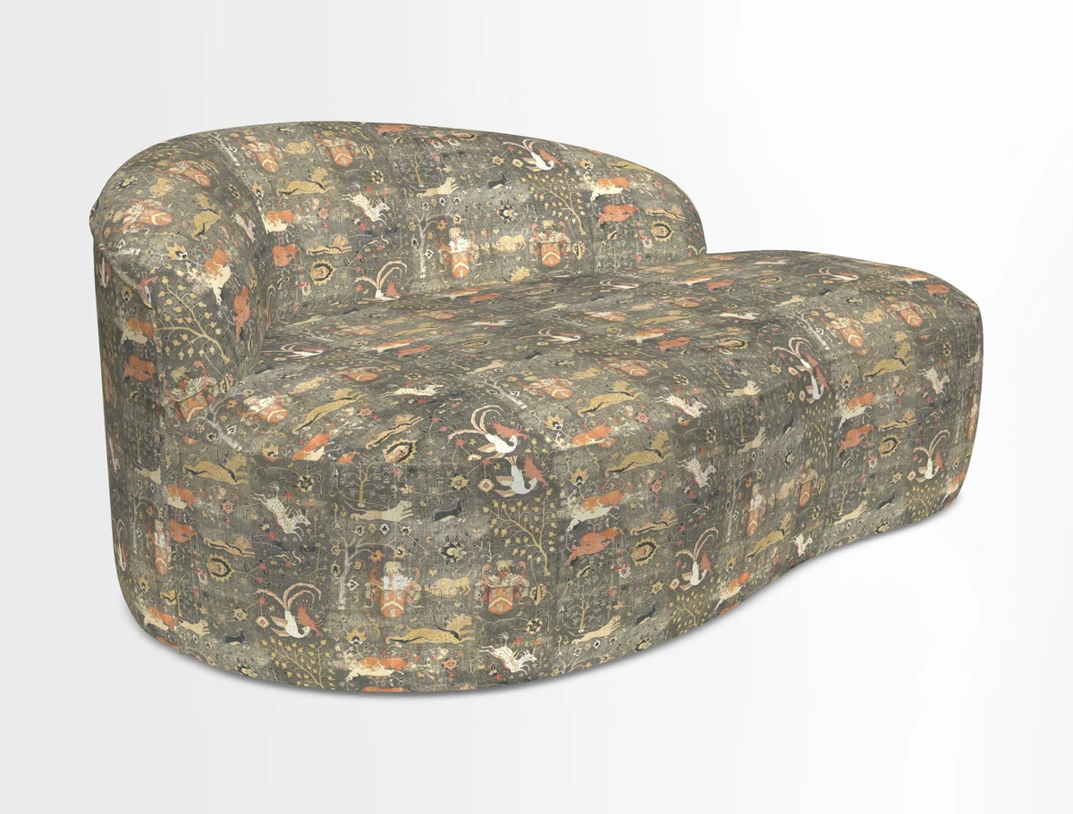 Arc small sofa in Wave Blueberry