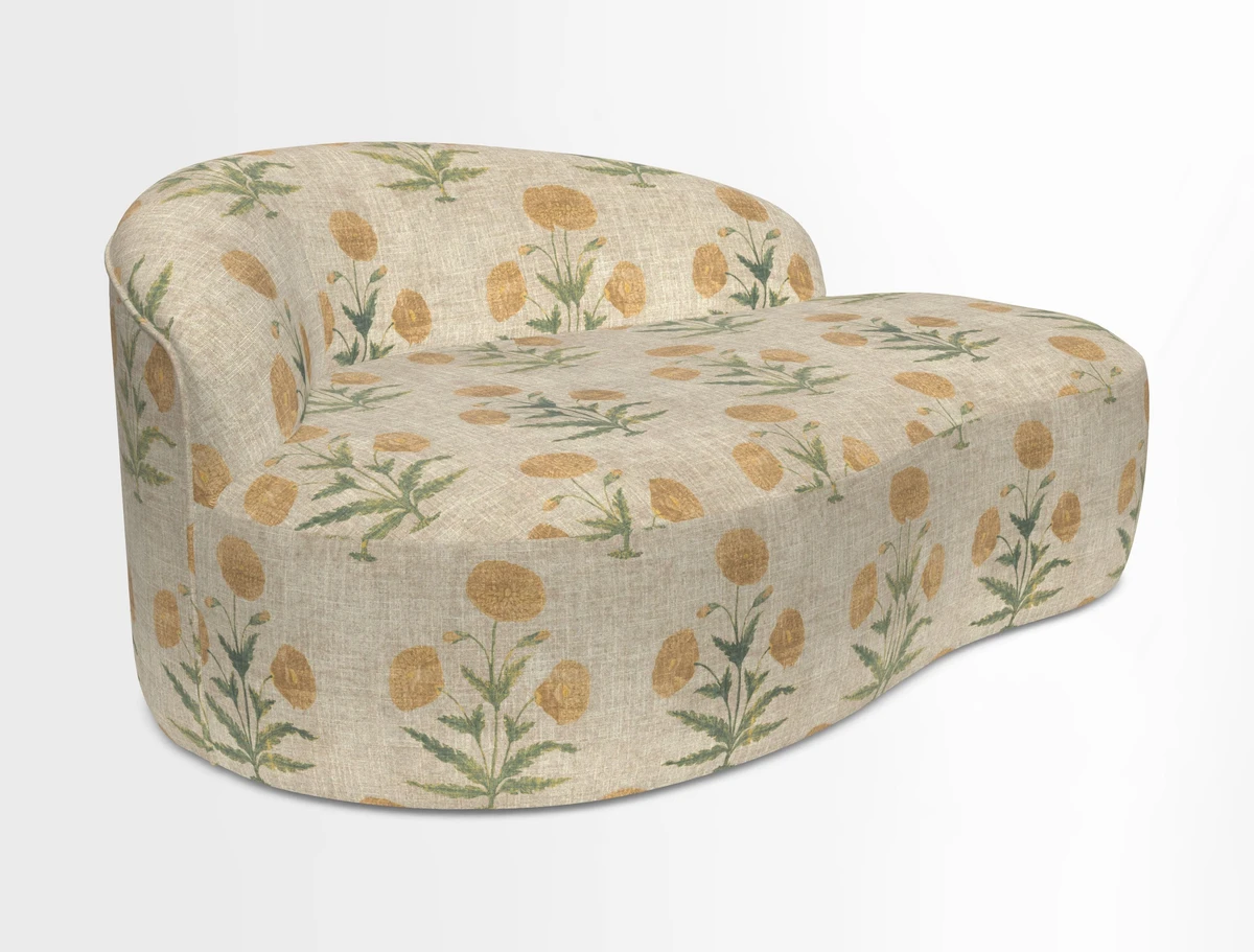 Arc small sofa in Wave Blueberry