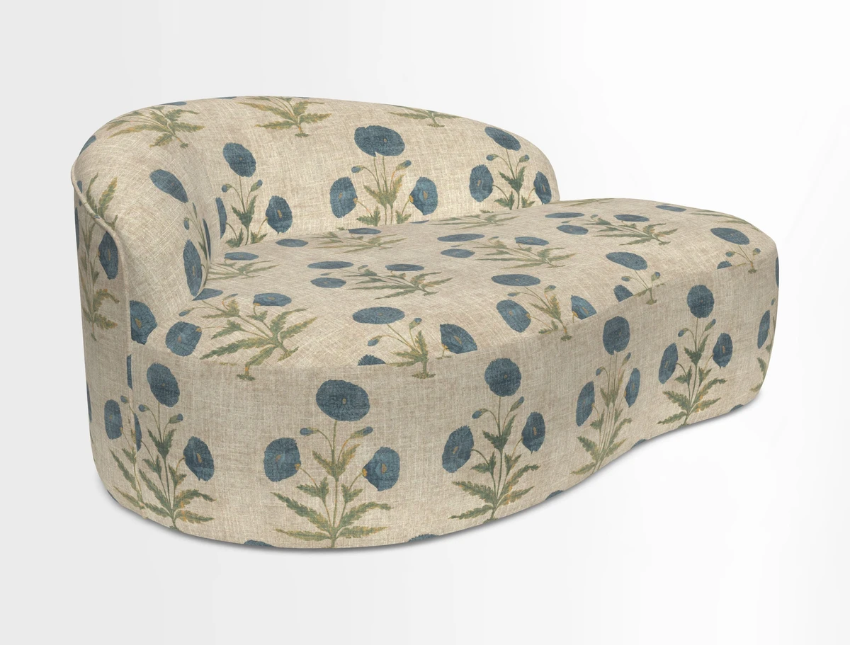 Arc small sofa in Wave Blueberry
