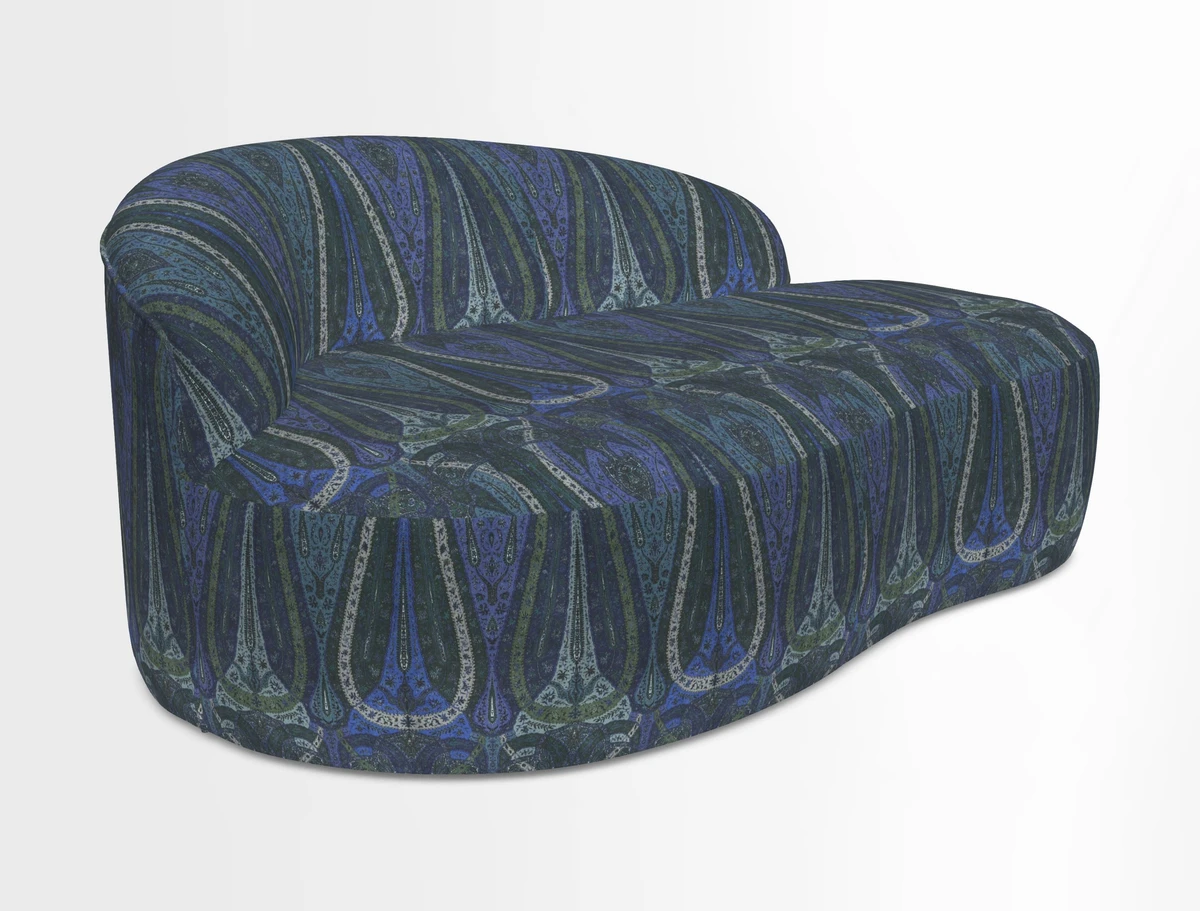 Arc small sofa in Wave Blueberry