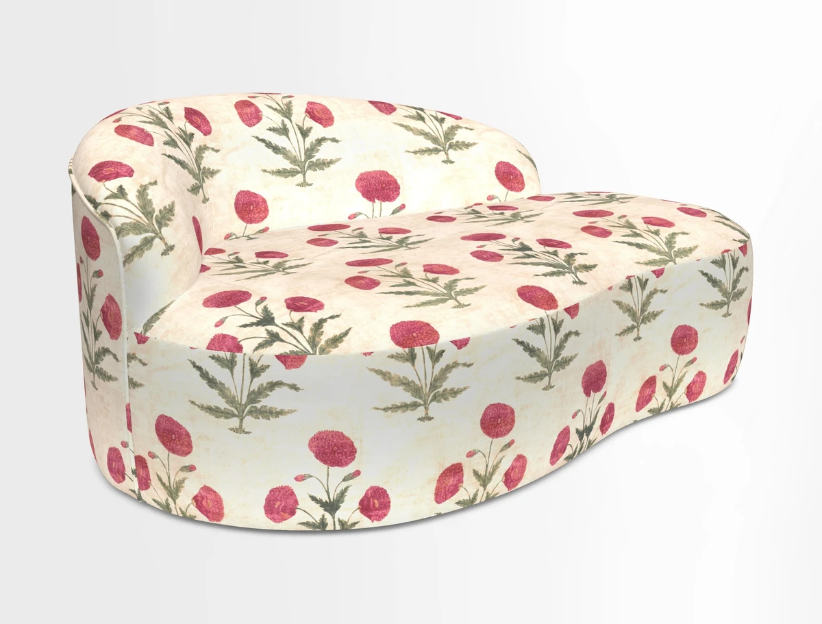 Arc small sofa in Wave Blueberry