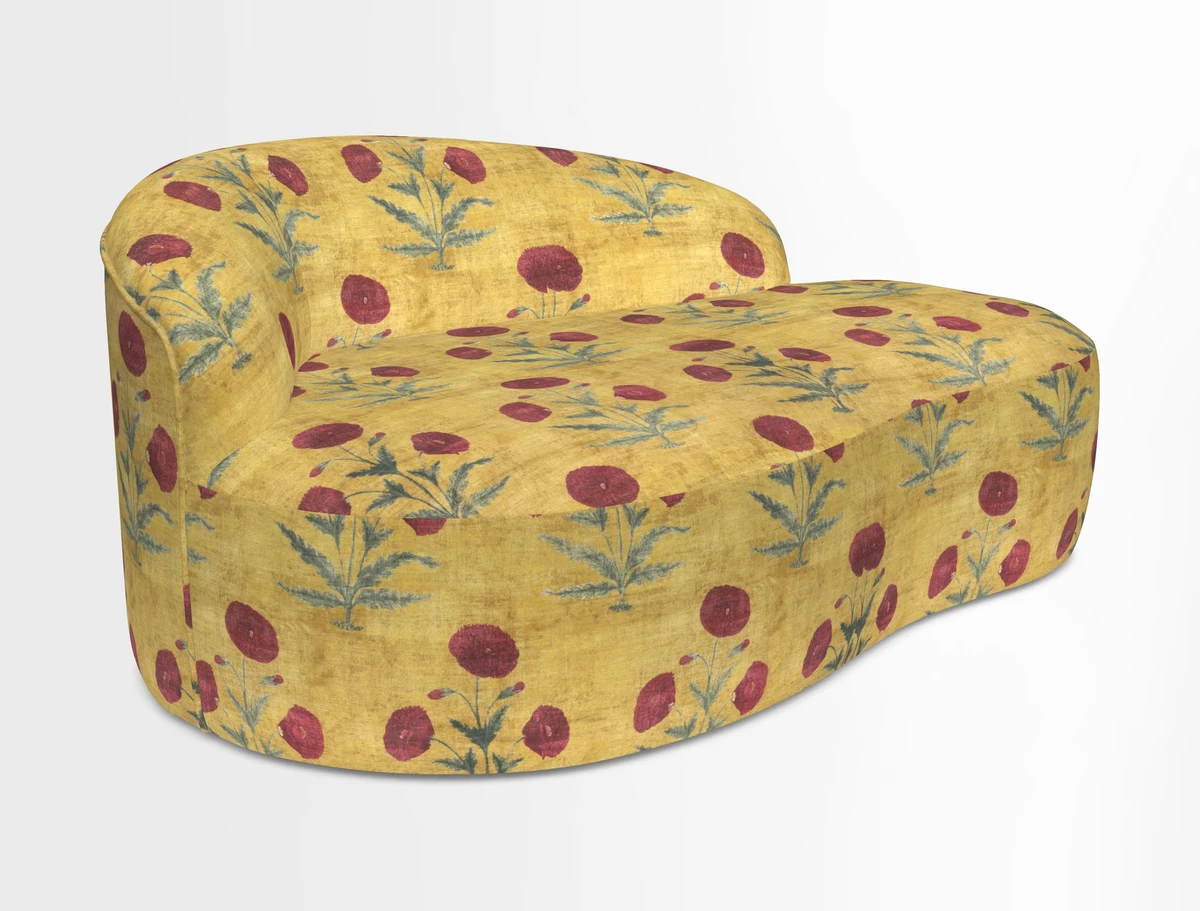 Arc small sofa in Wave Blueberry