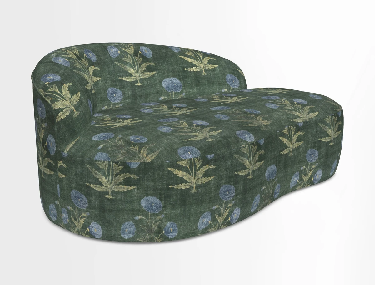 Arc small sofa in Wave Blueberry