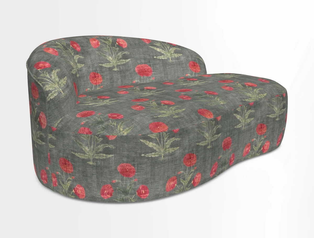 Arc small sofa in Wave Blueberry