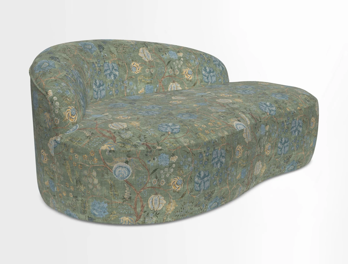 Arc small sofa in Wave Blueberry
