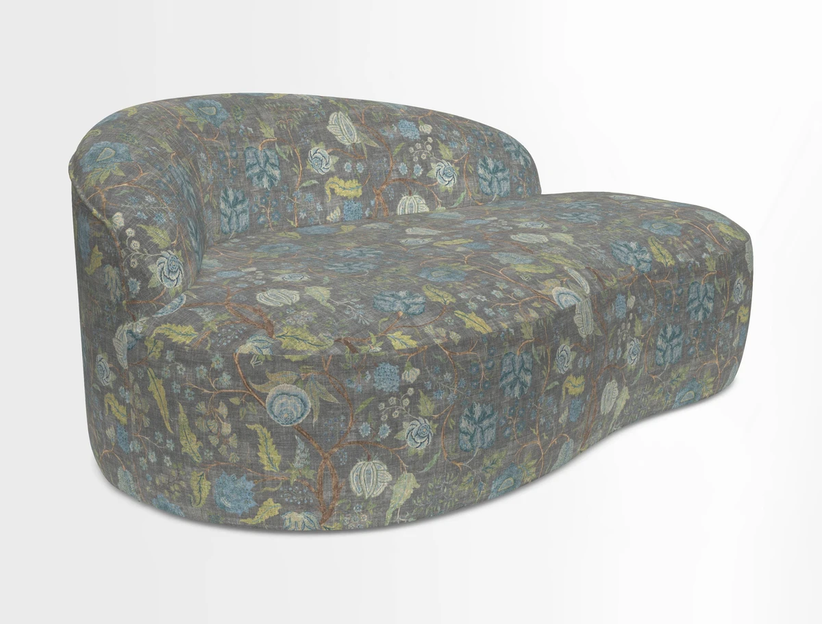 Arc small sofa in Wave Blueberry