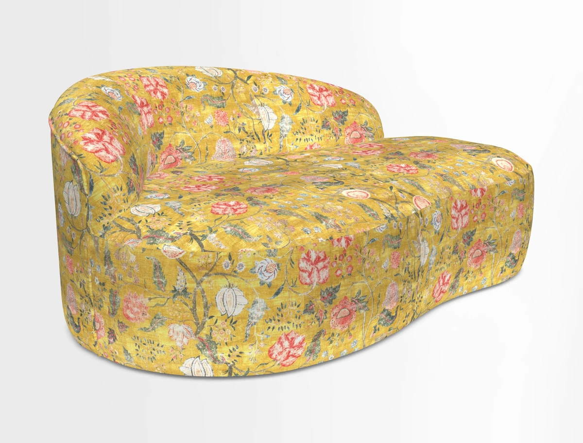 Arc small sofa in Wave Blueberry