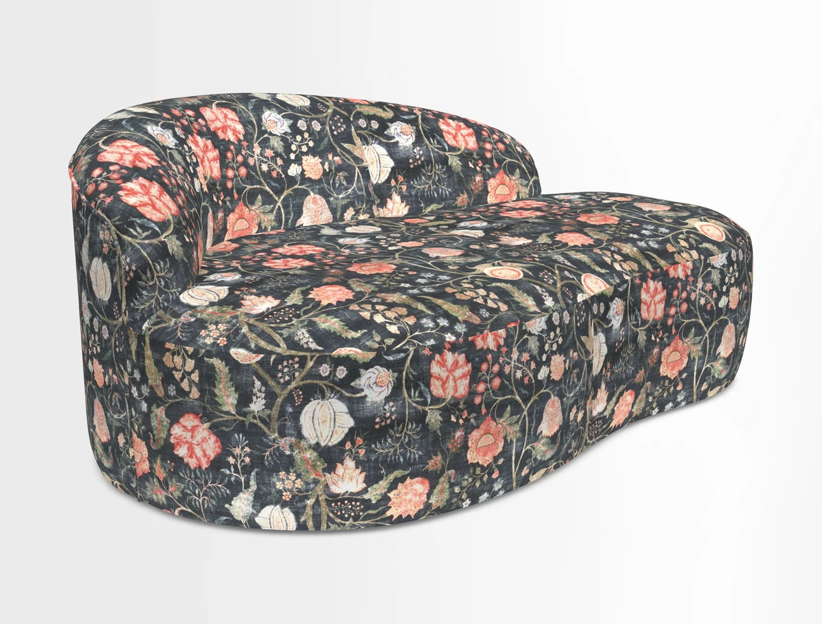 Arc small sofa in Wave Blueberry