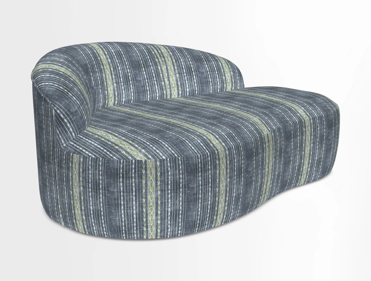 Arc small sofa in Wave Blueberry