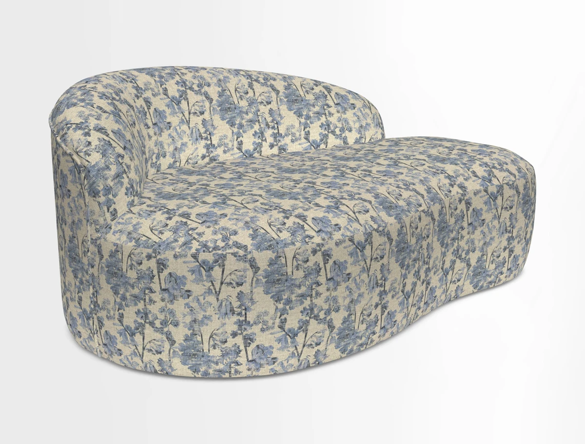 Arc small sofa in Wave Blueberry