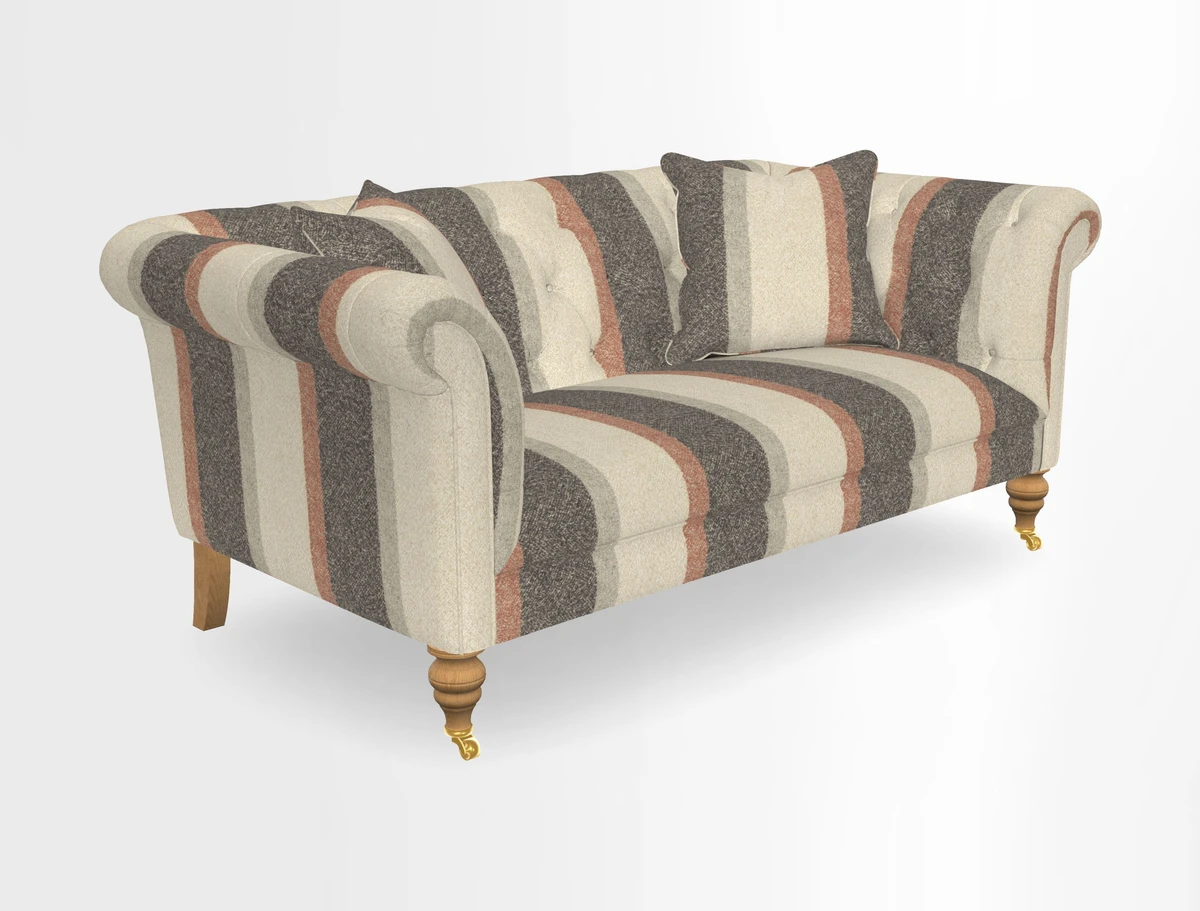Arncliffe 3 Seater Sofa in Traditional Vintage Velvet Olive