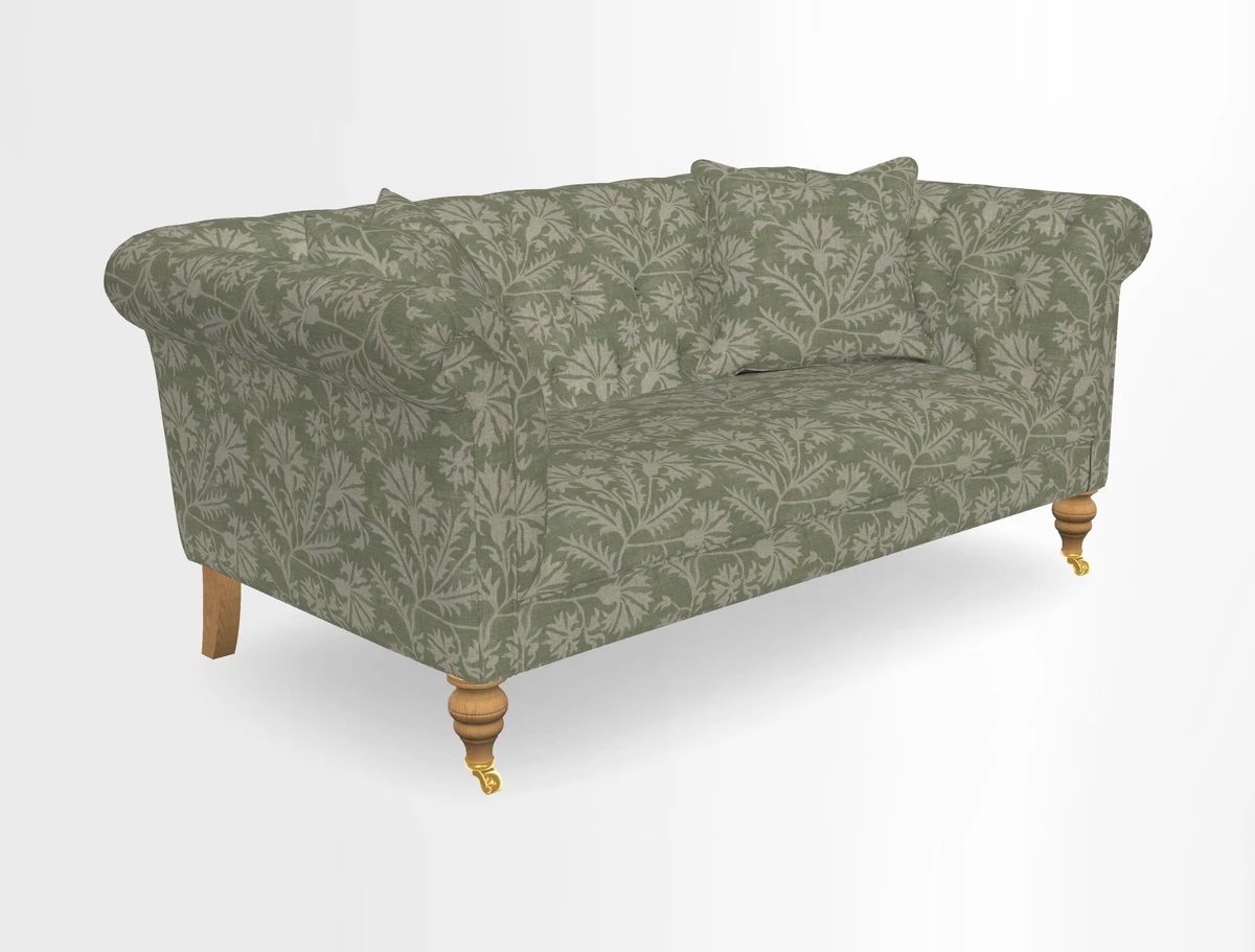 Arncliffe 3 Seater Sofa in Traditional Vintage Velvet Olive