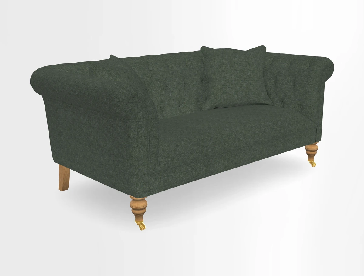 Arncliffe 3 Seater Sofa in Traditional Vintage Velvet Olive