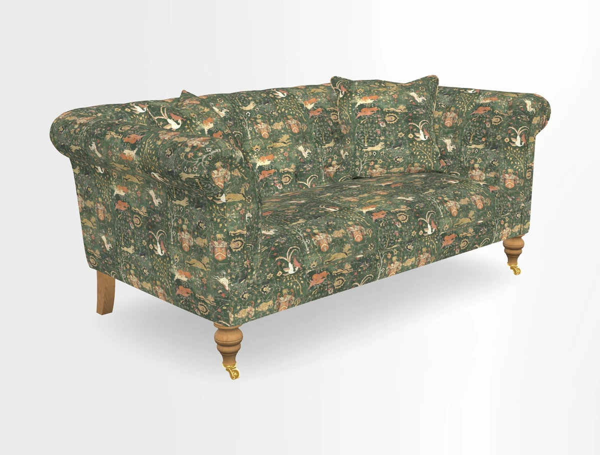 Arncliffe 3 Seater Sofa in Traditional Vintage Velvet Olive