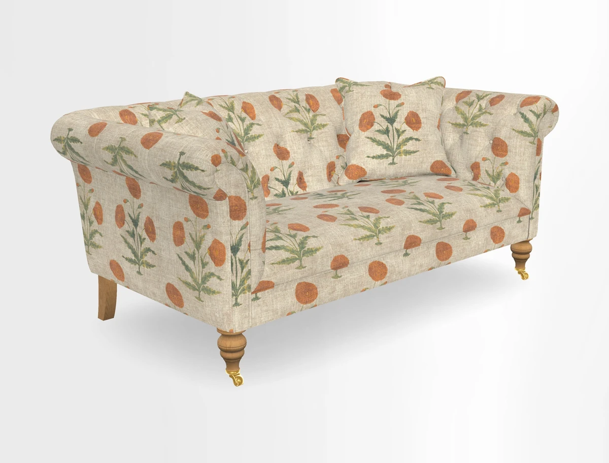 Arncliffe 3 Seater Sofa in Traditional Vintage Velvet Olive
