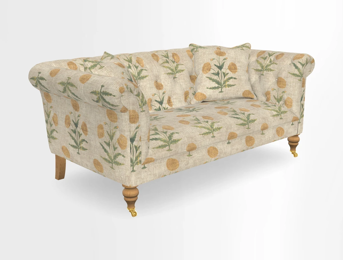 Arncliffe 3 Seater Sofa in Traditional Vintage Velvet Olive