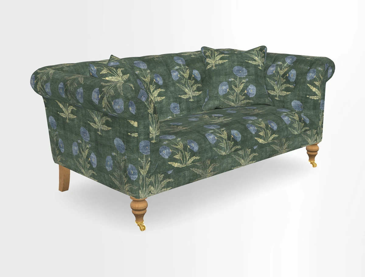 Arncliffe 3 Seater Sofa in Traditional Vintage Velvet Olive