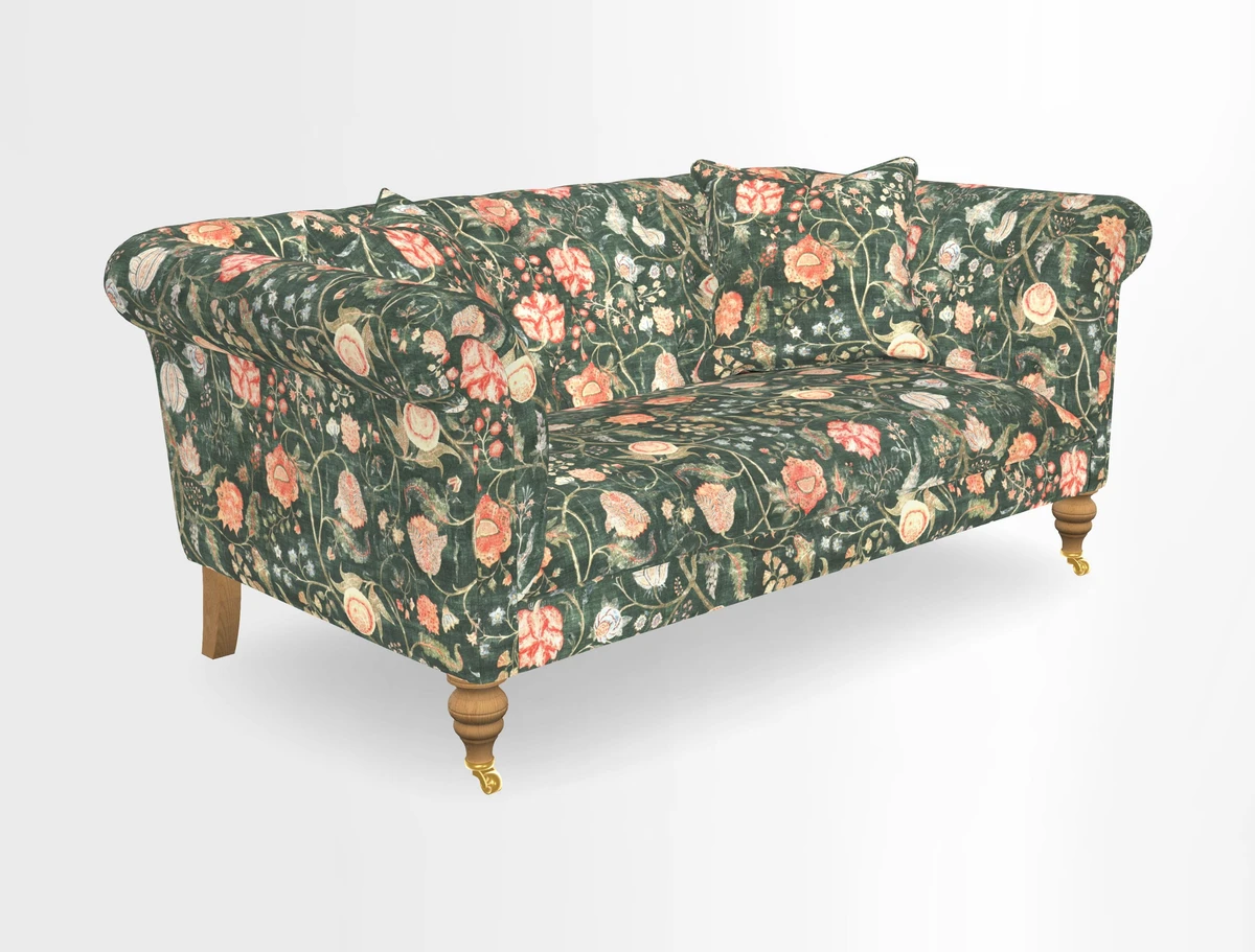 Arncliffe 3 Seater Sofa in Traditional Vintage Velvet Olive
