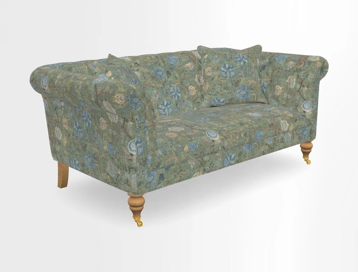 Arncliffe 3 Seater Sofa in Traditional Vintage Velvet Olive