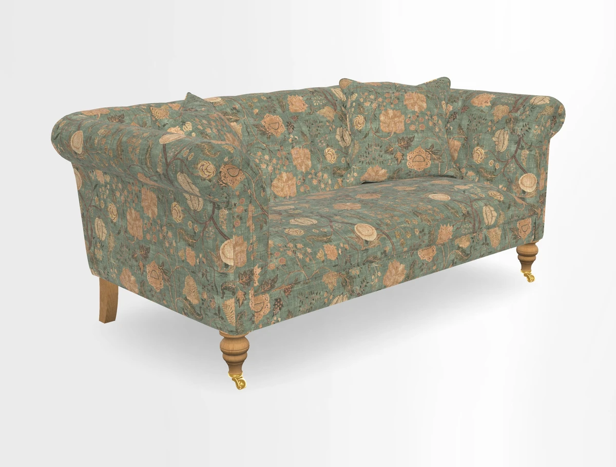 Arncliffe 3 Seater Sofa in Traditional Vintage Velvet Olive