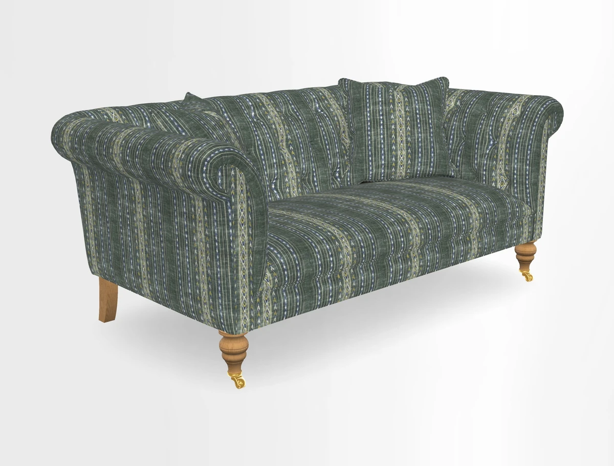 Arncliffe 3 Seater Sofa in Traditional Vintage Velvet Olive