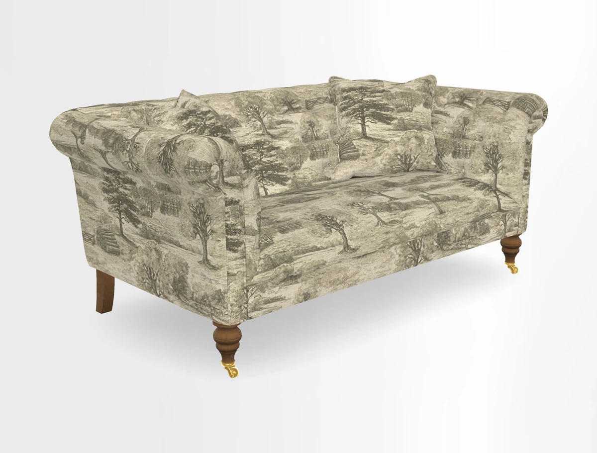 Arncliffe 3 Seater Sofa in Traditional Vintage Velvet Olive