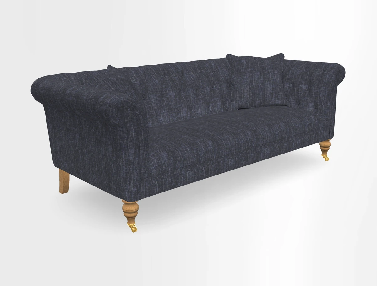Arncliffe 3 Seater Sofa in Traditional Vintage Velvet Olive