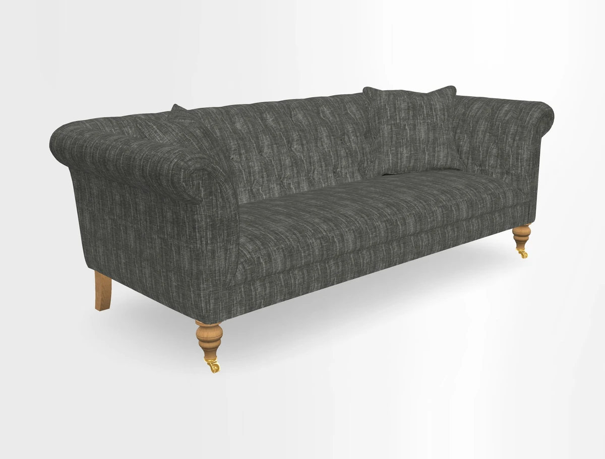 Arncliffe 3 Seater Sofa in Traditional Vintage Velvet Olive
