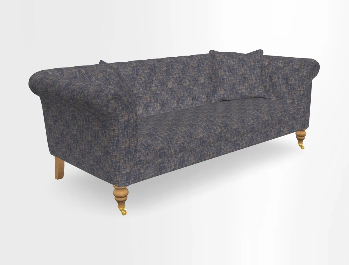 Arncliffe 3 Seater Sofa in Traditional Vintage Velvet Olive