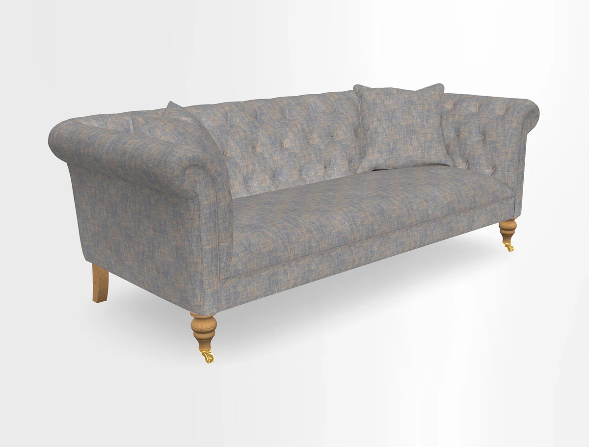 Arncliffe 3 Seater Sofa in Traditional Vintage Velvet Olive
