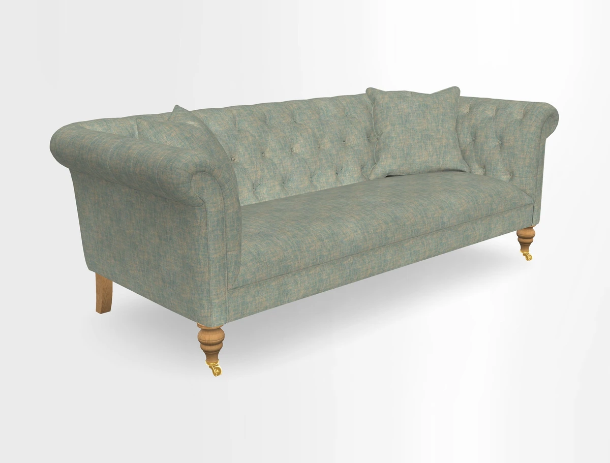 Arncliffe 3 Seater Sofa in Traditional Vintage Velvet Olive