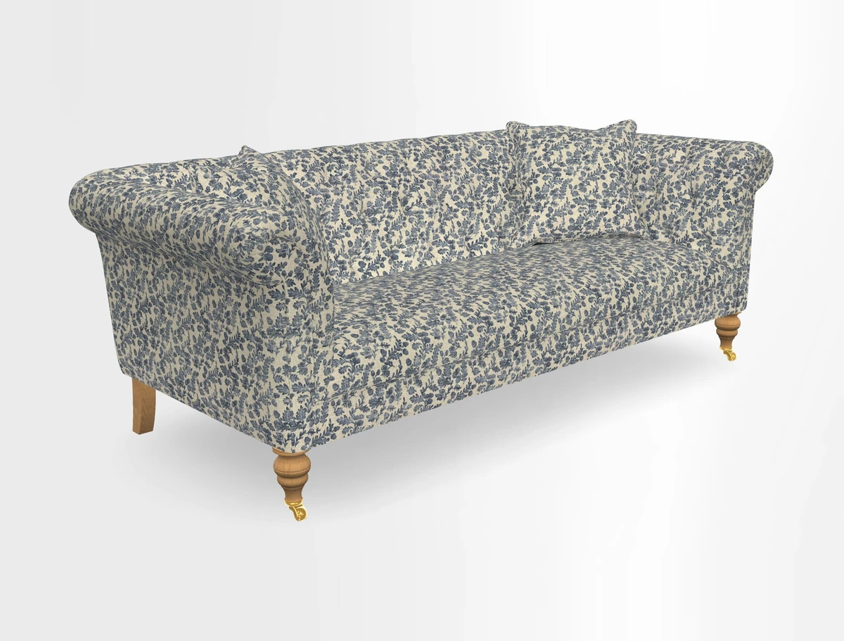 Arncliffe 3 Seater Sofa in Traditional Vintage Velvet Olive