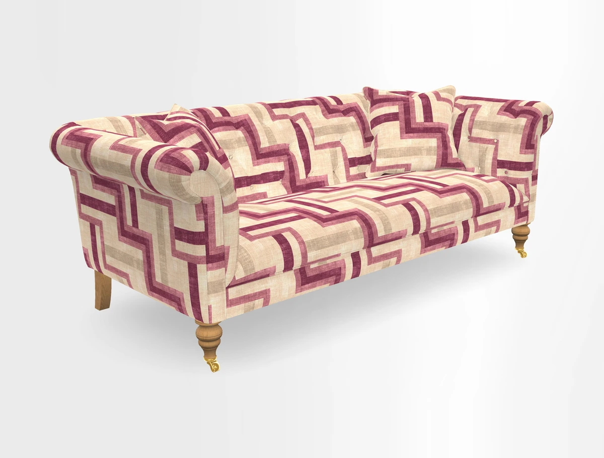 Arncliffe 3 Seater Sofa in Traditional Vintage Velvet Olive